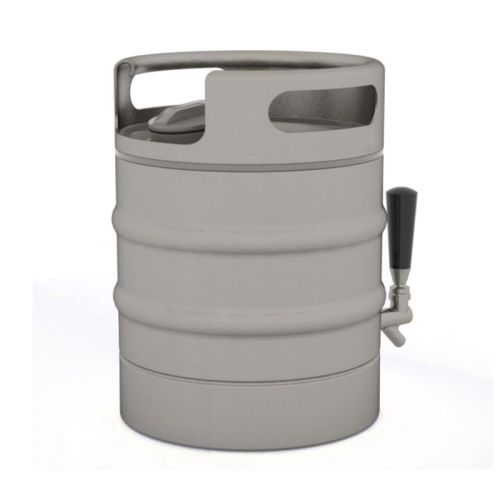 Barril de Cerveza de Acero Inoxidable Aislado al Vacío de 3.8L con Grifo Dispensador