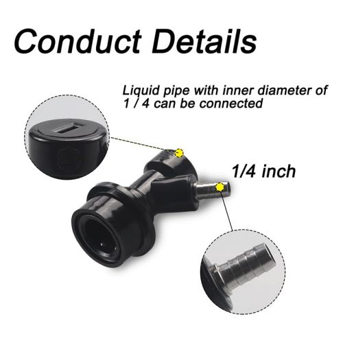 Conector Ball Lock, de Plástico para Salida de Líquido